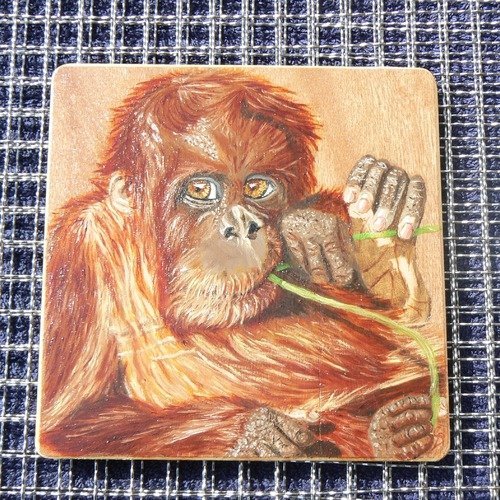 Orang-outan heureux-modèle unique-peinture à l'huile-