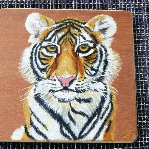 La sagesse du tigre-modèle unique-peinture à l'huile