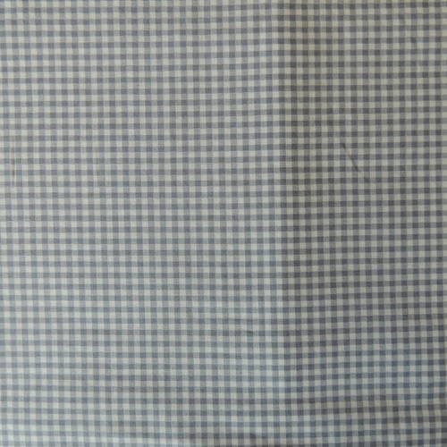 Coupon de tissu patchwork vichy bleu clair et gris 