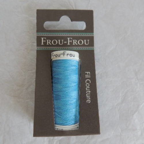 Fil à coudre tous textiles frou-frou bleu intense clair 