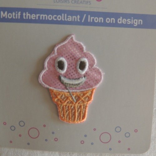 Motif thermocollant cupcake tons rose/orange