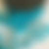 Galon pompons couleur bleu turquoise largeur 1 cm