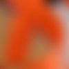 Biais fluorescent orange, largeur 2 cm, replié 1 cm