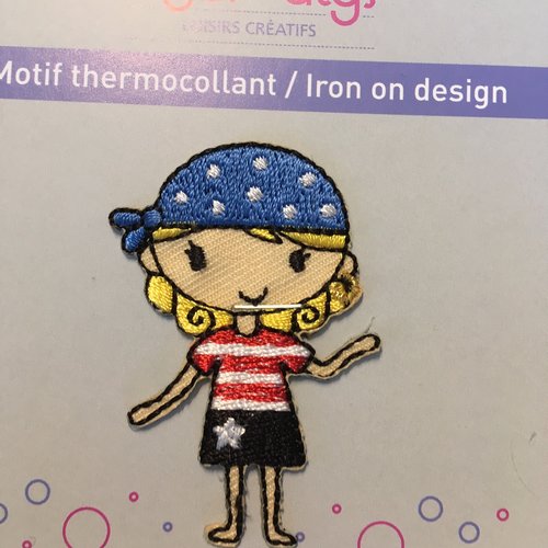 Motif thermocollant pirate fille