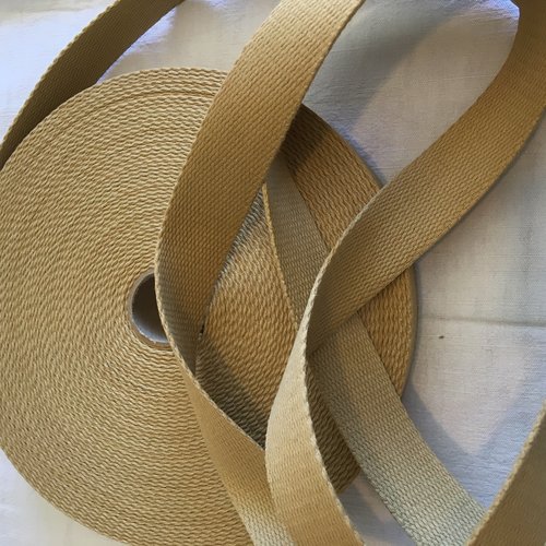 Sangle bagagère, coton, couleur beige lin, largeur 30 mm - Un