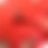 Sangle bagagère, coton, couleur rouge à paillettes or, largeur 30 mm