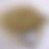Sangle bagagère, coton, couleur beige lin à paillettes or, largeur 30 mm