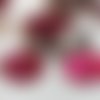 Bouton fantaisie rond nacre couleur rose fuschia diamètre 15 mm 