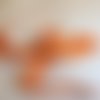 Sangle bagagère, coton, couleur orange à paillettes or, largeur 30 mm