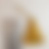 Pompon à fil rayonne longueur 7 cm couleur jaune