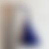 Pompon à fil rayonne longueur 7 cm couleur bleu