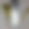 Pompon à fil rayonne longueur 7 cm couleur vert jaune