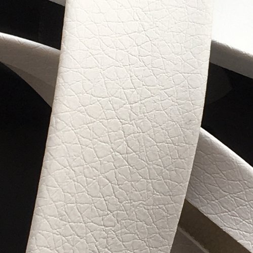 Biais ruban imitation cuir couleur blanc largeur 1 cm 