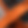 Biais ruban imitation cuir couleur orange largeur 1 cm 