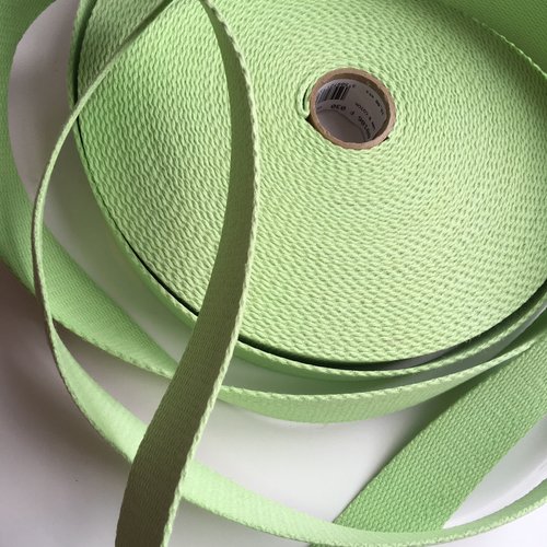 Sangle bagagère, coton, couleur vert d'eau, largeur 30 mm