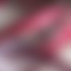 Ruban de satin double face surpiqué couleur rose et bleu pâle largeur 10 mm 