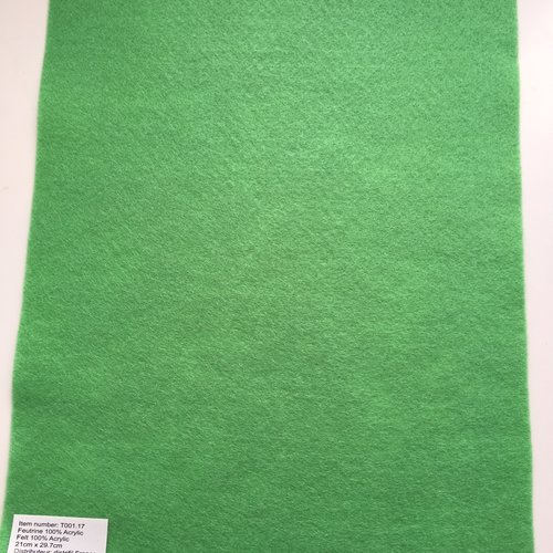 Feutrine, feuille a4, couleur vert amande