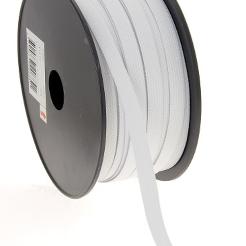 Ruban élastique, maille, couleur blanc, largeur 10 mm