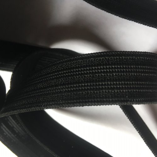 Ruban élastique à caleçon, couleur noir, largeur 20 mm