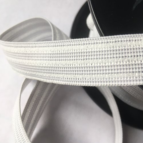 Ruban élastique à caleçon, couleur blanc, largeur 20 mm