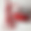 Ruban croquet serpentine, toutextile, couleur rouge, largeur 13 mm