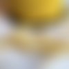 Ruban élastique, tresse, couleur jaune, largeur 7 mm 