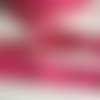 Ruban elastique, couleur rose fuschia, rayures lurex or, largeur 30 mm