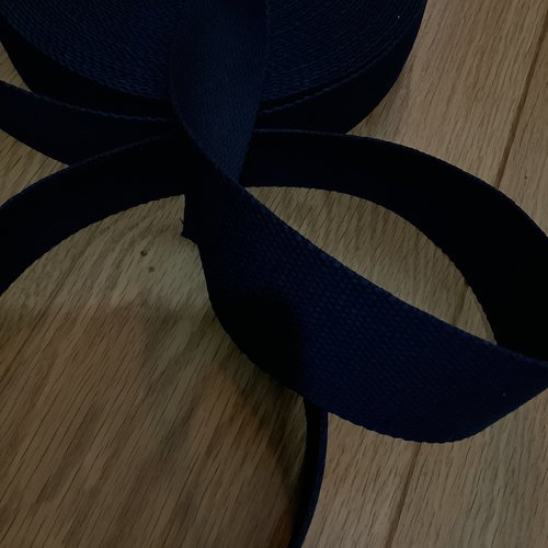 Sangle bagagère, coton, couleur bleu marine, largeur 40 mm