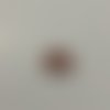 Bouton fantaisie, rond, nacre à paillette, couleur rose, diamètre 15 mm
