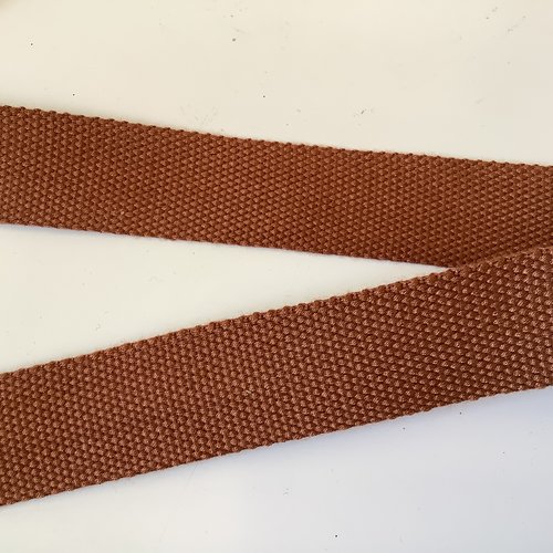 Sangle bagagère, coton, couleur caramel, largeur 30 mm