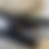 Sangle bagagère, coton, chevrons, couleur noir surpiqûre blanche, largeur 30 mm