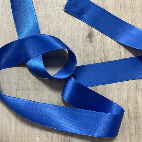 Ruban de satin couleur bleu (42) largeur 25 mm
