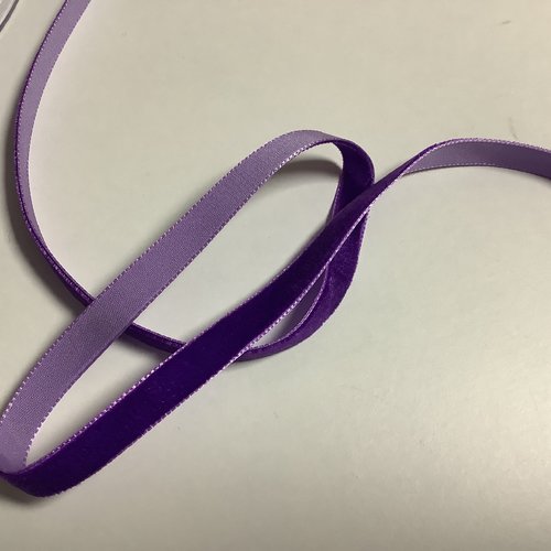 Ruban de velours couleur violet largeur 10 mm