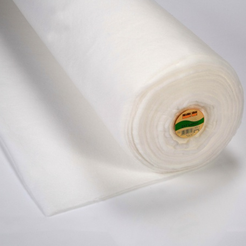 Molleton vlieseline, coton, largeur 150cm, couleur blanc, épaisseur 4 mm, vendu par 10 cm