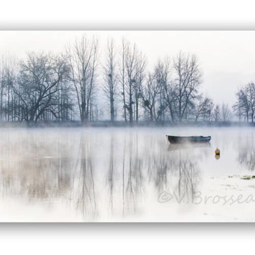 Photographie Paysage Zen Riviere Et Barque De Pecheur Dans La Brume Matinale Artistique Photo Nature Decoration Un Grand Marche