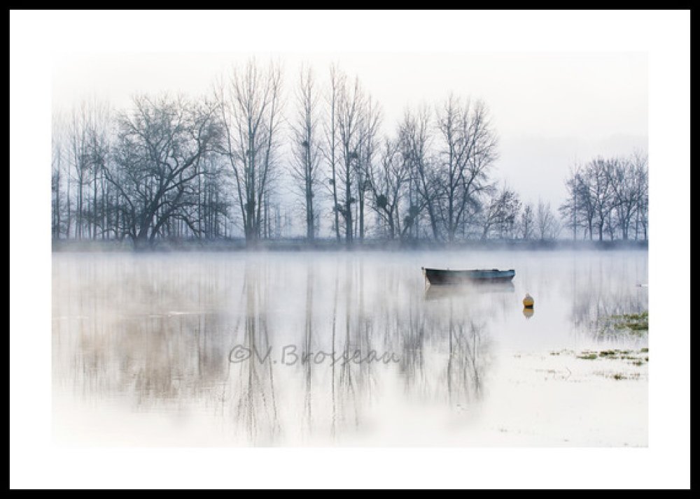 Photographie Paysage Zen Riviere Et Barque De Pecheur Dans La Brume Matinale Artistique Photo Nature Decoration Un Grand Marche