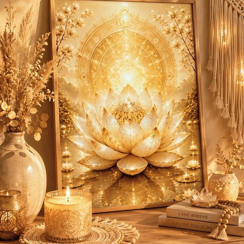 Affiche lotus sacré a4 à télécharger – décoration zen et spirituelle