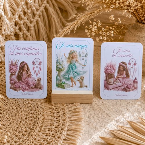 Lot de 30 cartes d'affirmations positives pour filles – confiance en soi & estime de soi