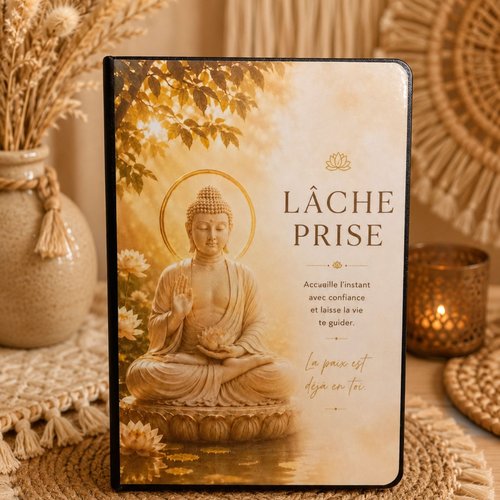 Carnet de notes bouddha "lâche prise" – journal de bien-être, méditation et développement personnel