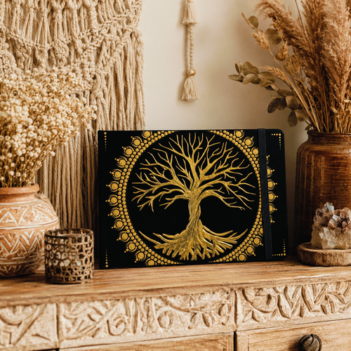 Carnet a5 arbre de vie - cahier de notes - artisanat bohème & spirituel