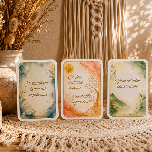 Lot de 30 cartes d'affirmations positives – développement personnel – cartes de motivation et de bien-être