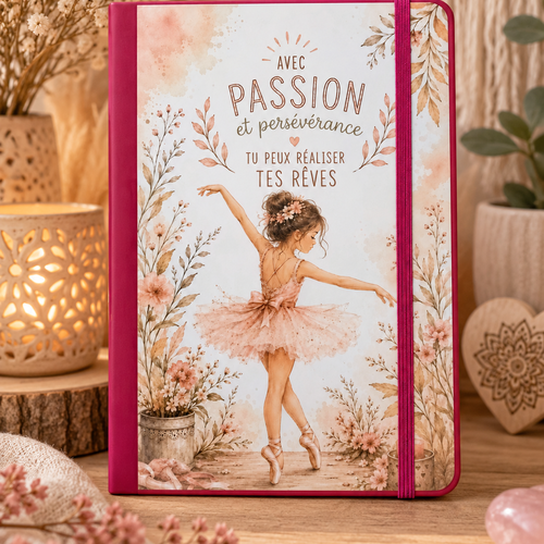 Carnet de notes danseuse – passion & rêves – cahier pour fille, danse classique et créativité