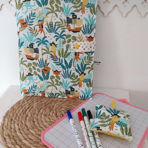 Pochette à ardoise et éponge