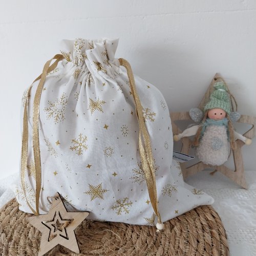 Sac cadeau de noël taille 1,  pochon emballage