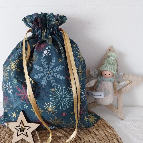 Sac cadeau de noël taille 1,  pochon emballage