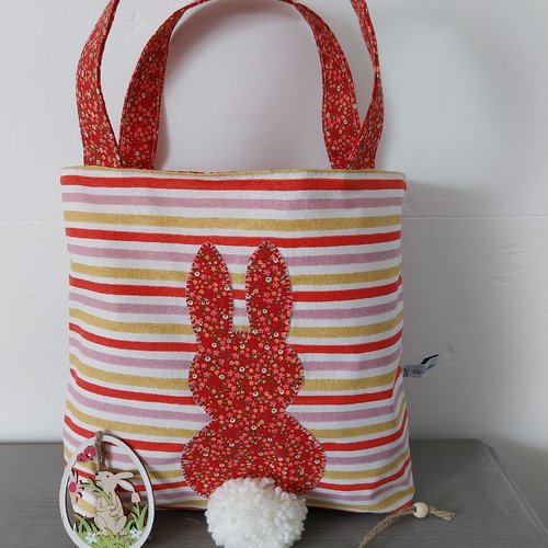 Sac de pâques, panier chasse aux oeufs