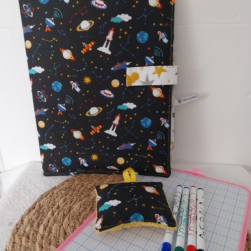 Pochette à ardoise et éponge