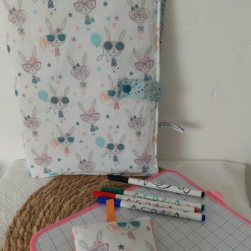 Pochette à ardoise et éponge