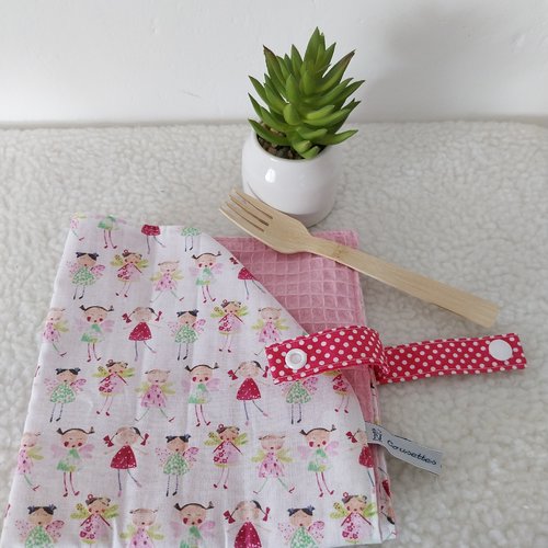 Serviette de cantine coton/nid d'abeille