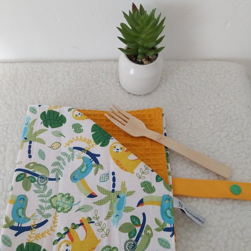 Serviette de cantine coton/nid d'abeille